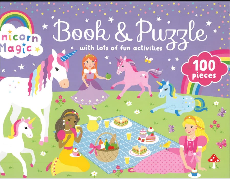 Unicorn Magic Book & Puzzle